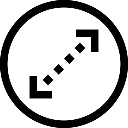 Diameter shapes and symbols diameter geometry icon