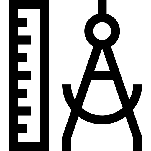 Compass measure drawing ruler icon