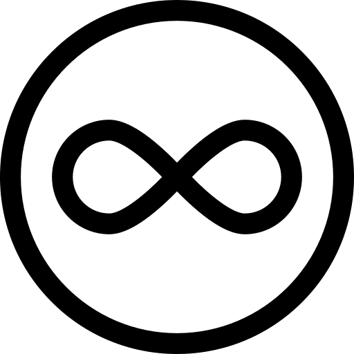 Infinity shapes and symbols mathematics everything icon