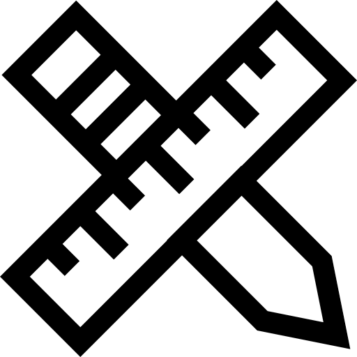 Measure stationery education pencil icon