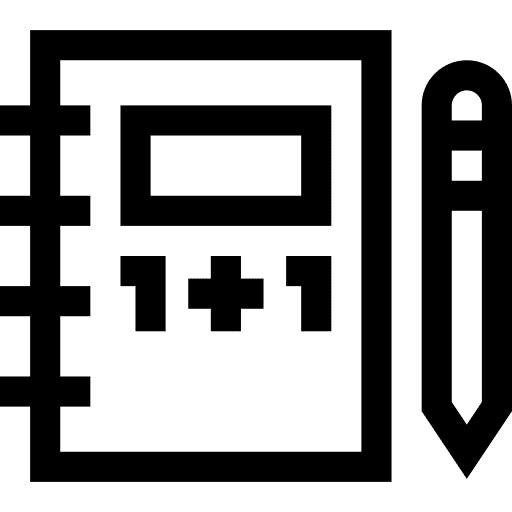 Notebook education study notes icon