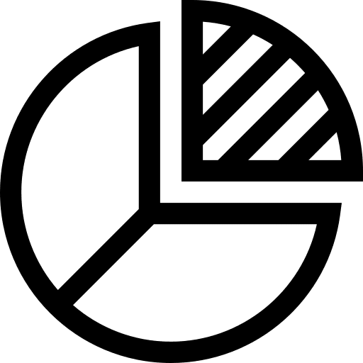 Pie graph pie graph fraction business and finance icon