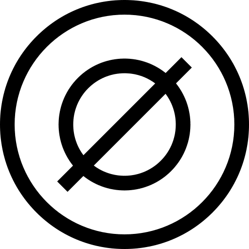 Empty set education circle empty set icon