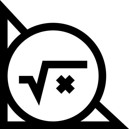 Square root square root variable education icon