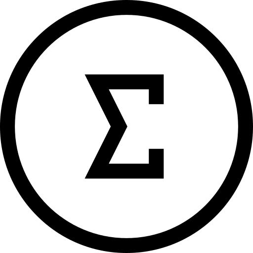Summation shapes and symbols maths education icon