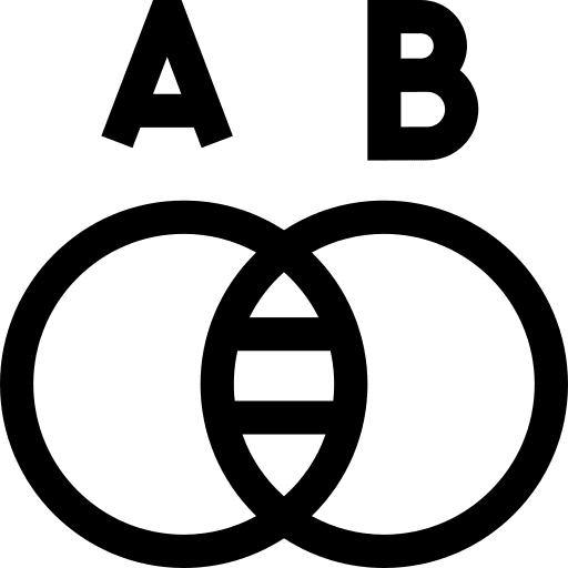 Venn diagram analytics education calculation icon