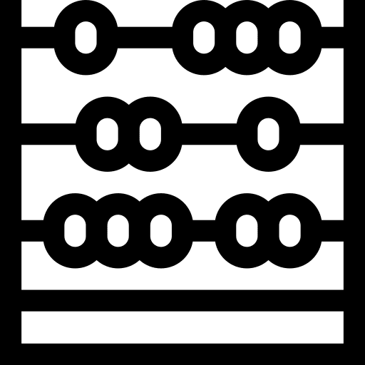 Abacus calculator calculating maths icon