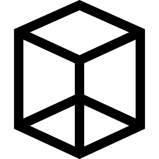 Cube geometry education maths icon