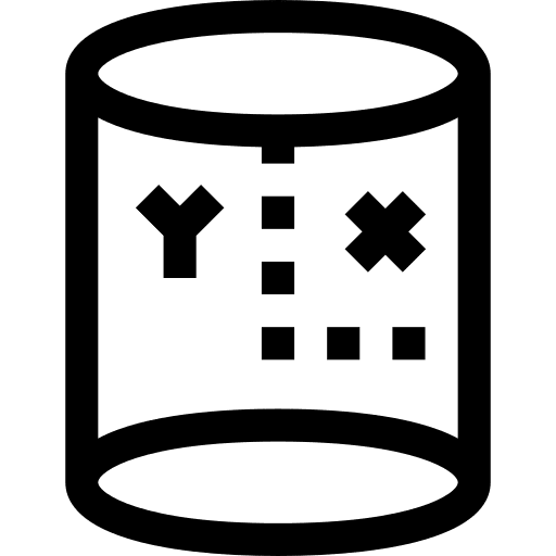 Cylinder shapes and symbols polygonal cylinder icon