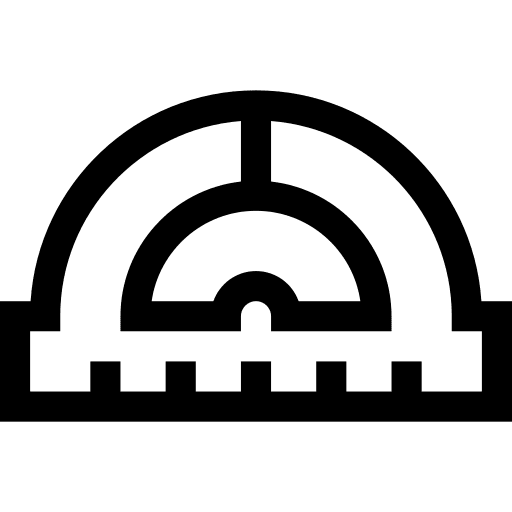 Protactor stationery protactor measurement icon