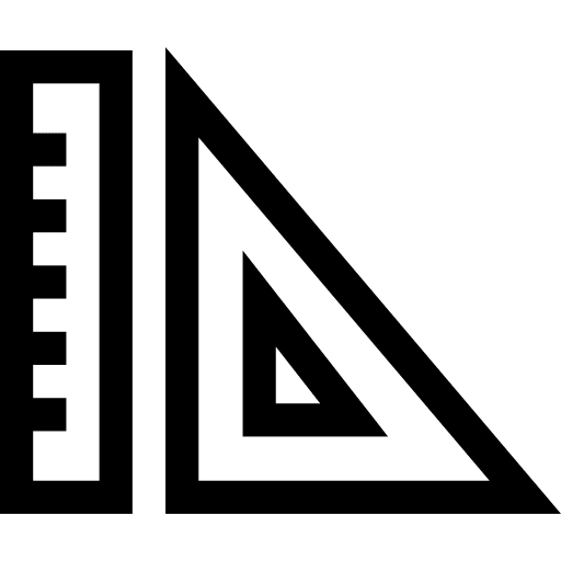 Rulers tools and utensils education geometry icon