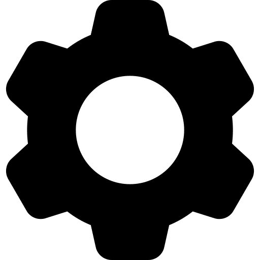 Cogwheel setting ui metal gear icon