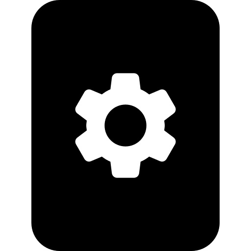 File settings gear configuration icon