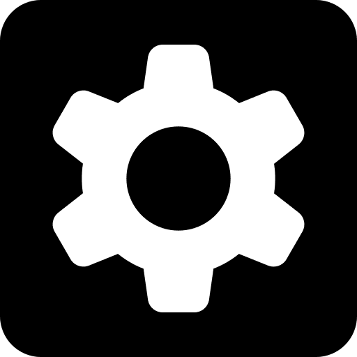 Settings gear configuration metal gear icon