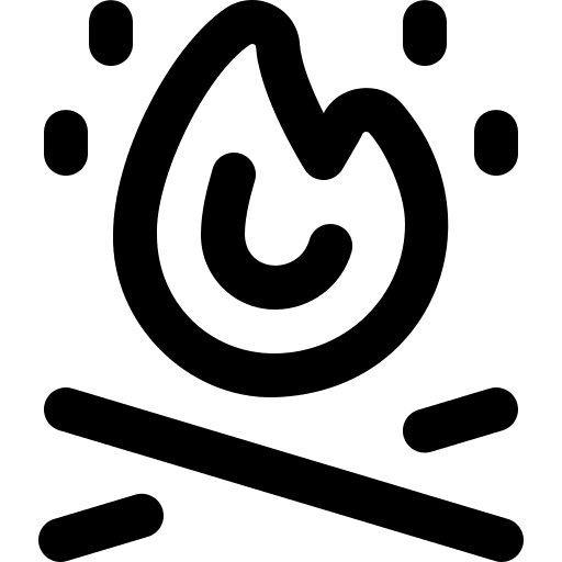 Campfire firewood camping trunk icon