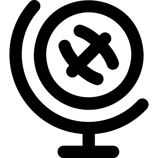 Globe earth geography world icon