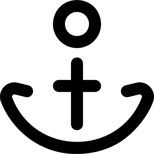 Anchor transportation tool boat icon