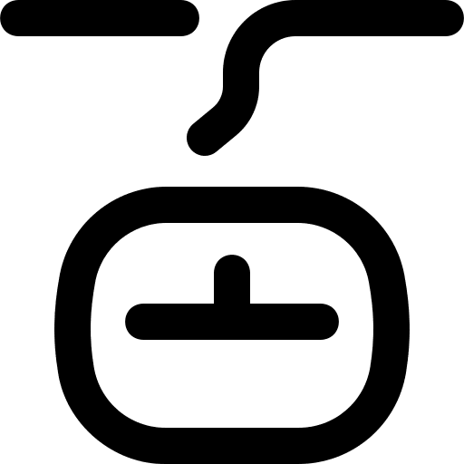 Cable car holidays transportation ski resort icon