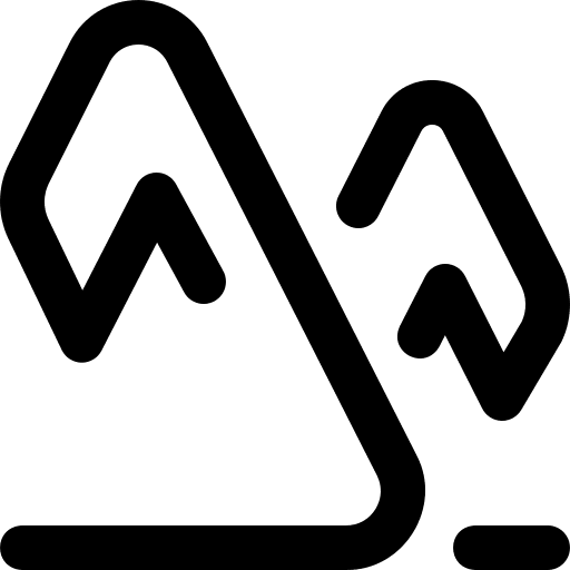 Mountain scenery landscape snow icon