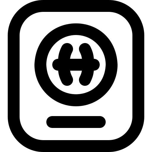 Passport document identification travel icon