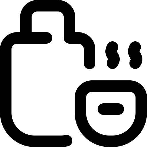 Thermos hot thermos water flask icon