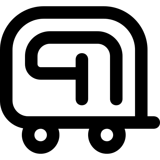 Trailer van travel transportation icon