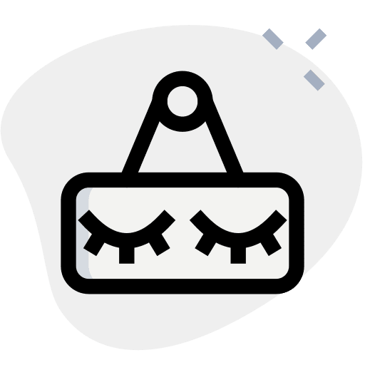 Signboard beauty saloon signaling eye makeup icon