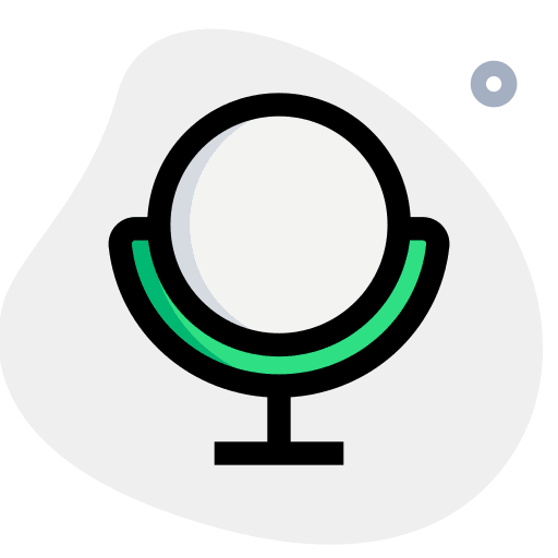 Oval mirror makeup beauty cosmetics icon