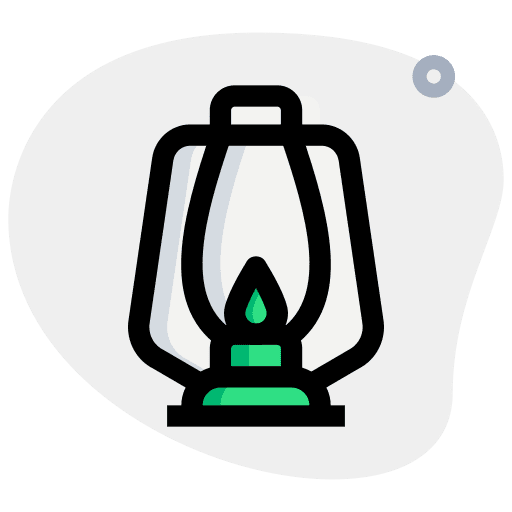 Oil lamp camping furniture and household oil lamp icon