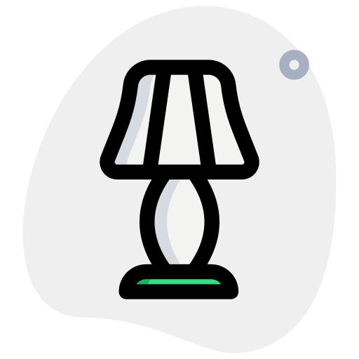 Table lamp illumination furniture and household desk lamp icon