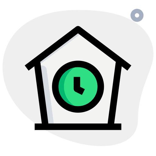 Vintage clock adornment ornamental cuckoo clock icon