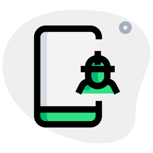 Working mobile cellphone mobile phone icon