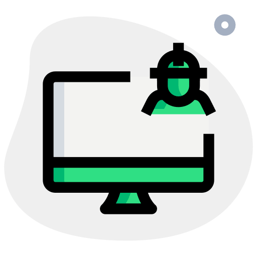 Desktop computer applications construction screen icon