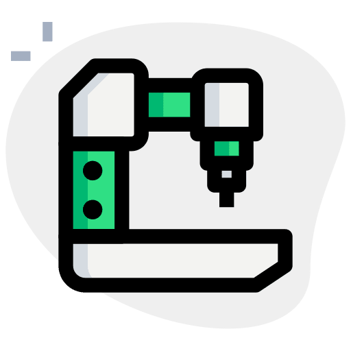 Laser cutting factory electronics icon