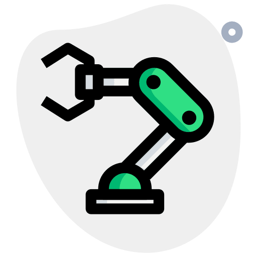 Robot arm factory robot arm industry icon