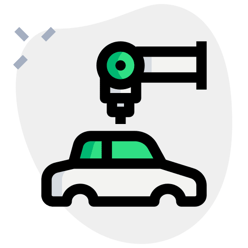 Robotic arm industry garage robotic arm icon