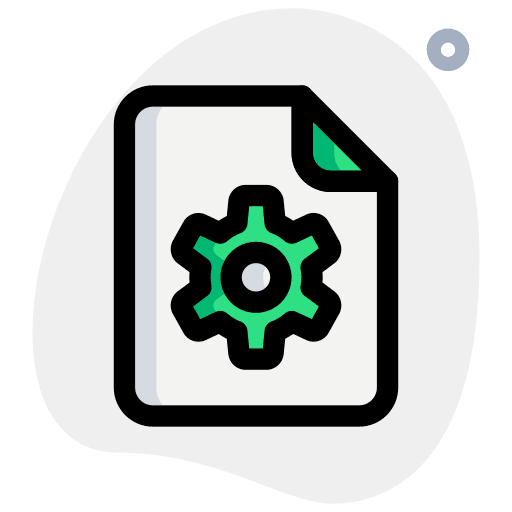 Setting file extension setting gear icon