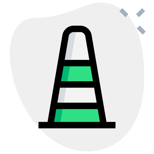 Traffic cone barrier post traffic cone icon