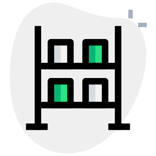Boxes shelves warehouse delivery icon