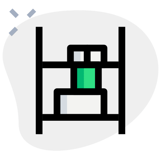 Rack shipping and delivery storage rack icon