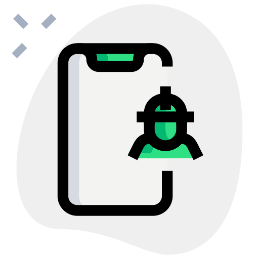 Smartphone smartphone user worker icon