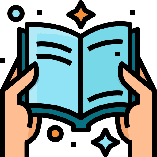 Reading book open book reading library icon