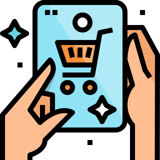 Shopping online ecommerce online store shopping online icon