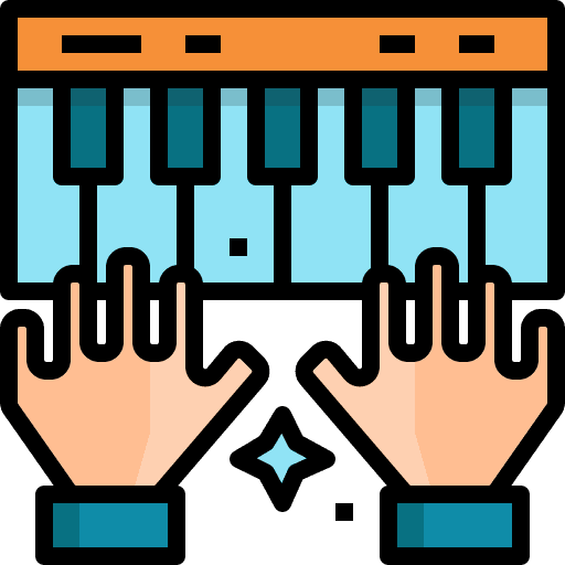 Piano electronics piano musical instrument icon