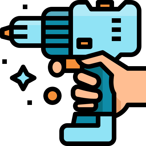 Home repair technology drilling machine tools icon