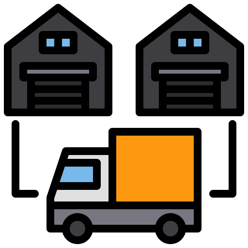 Distribution shipping and delivery logistics cargo mover icon