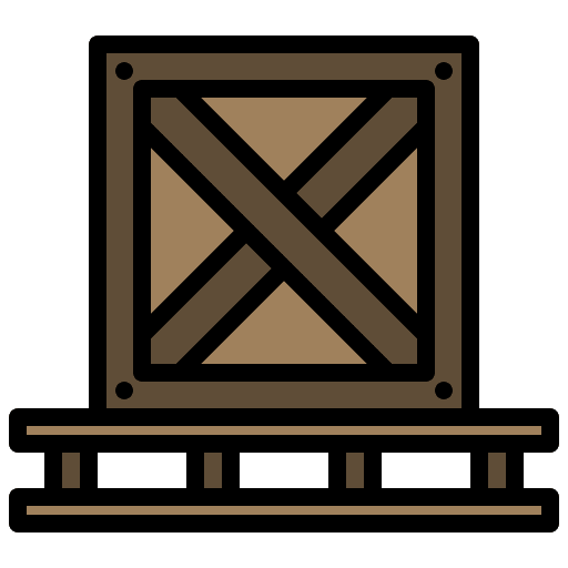 Crate crate delivery pallet icon
