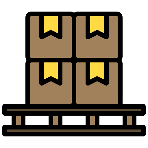 Delivery box pallet package parcels icon