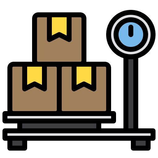 Weight parcel weight storehouse container icon