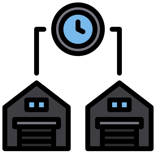 Warehouse logistics shipping and delivery stock icon